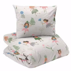 Älvor Bäddset Beige Barn Enkeltäcke 150x210 Redlunds