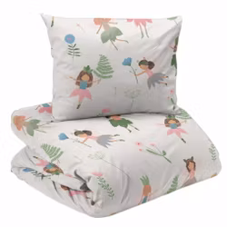 Älvor Påslakanset Beige Barn Enkeltäcke 150x210 Redlunds