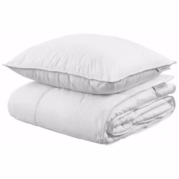 Paket Hotelltäcke & Hotellkudde 680g 150x20+ 650g 50x60 Borganäs of Sweden