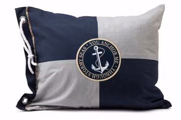 Kuddfodral Barsebäck 50x60 Marinblå/Grå Lord Nelson Victory