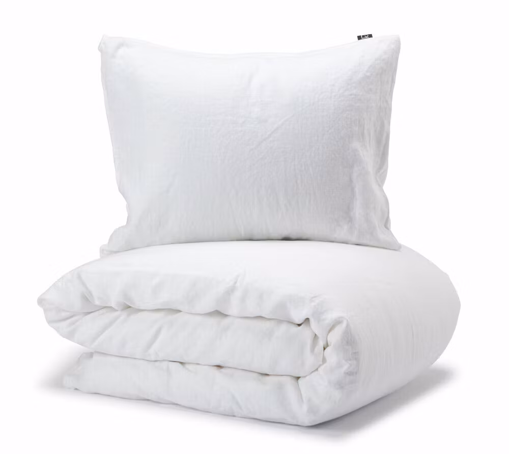 Linnea Påslakanset Vit Linne Dubbeltäcke 230x220 Kosta Linnewäfveri