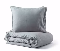 Linnea Bäddset Ljusgrå Linne Dubbeltäcke 230x220 Kosta Linnewäfveri