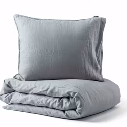 Linnea Påslakanset Ljusgrå Linne Enkeltäcke 150x210 Kosta Linnewäfveri