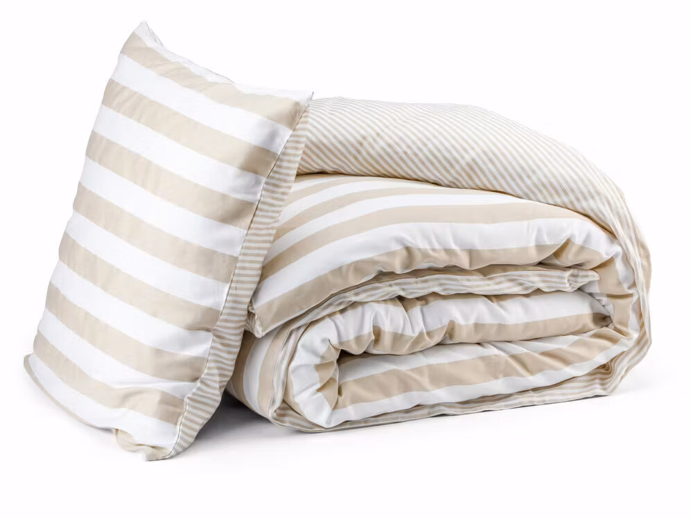 Grebbestad Påslakanset Sand Satin Enkeltäcke 150x210 Kosta Linnewäfveri