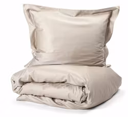 Manchester Bäddset Sand Satin Dubbeltäcke 230x220 Kosta Linnewäfveri