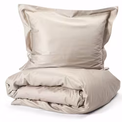 Manchester Påslakanset Sand Satin Dubbeltäcke 230x220 Kosta Linnewäfveri