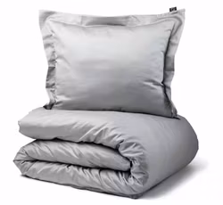 Manchester Bäddset Ljusgrå Satin Dubbeltäcke 230x220 Kosta Linnewäfveri