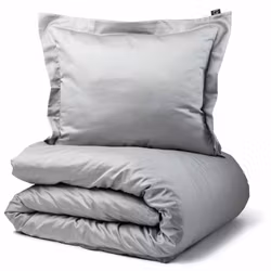 Manchester Påslakanset Ljusgrå Satin Dubbeltäcke 230x220 Kosta Linnewäfveri
