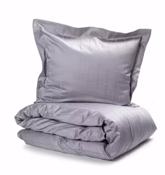 Liverpool Bäddset Grå Satin Dubbeltäcke 230x220 Kosta Linnewäfveri