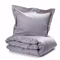 Liverpool Påslakanset Grå Satin Dubbeltäcke 230x220 Kosta Linnewäfveri