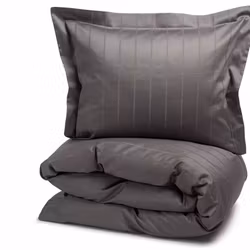 Liverpool Påslakanset Mörkgrå Satin Dubbeltäcke 230x220 Kosta Linnewäfveri