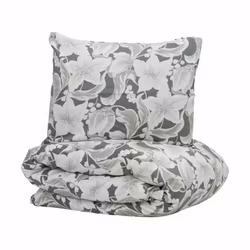 Hommedal Påslakanset Grön Satin Enkeltäcke 150x210 Kosta Linnewäfveri