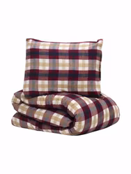 Hedekas Bäddset Röd Flanell Enkeltäcke 150x210 Lord Nelson