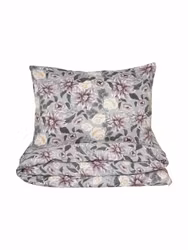 Bollungen Bäddset Grå Satin Enkeltäcke 150x210 Kosta Linnewäfveri