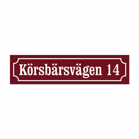 Husskylt Vinrödvit 56x13cm