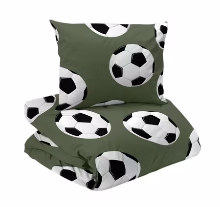 Bäddset fotboll grön Enkeltäcke Barn 150x210 Redlunds