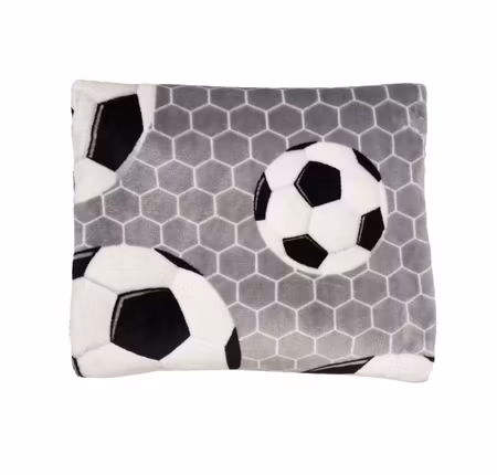 Fotboll Grå Pläd 130x150 Redlunds