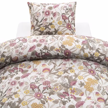 Bäddset Blombacken Rosa 150x210 cm Borganäs of Sweden