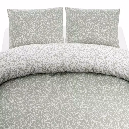 Bäddset Garden Grön Borganäs of Sweden Dubbeltäcke 220x210