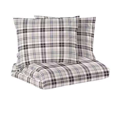 Trysil Blå/Beige Flanell Kingzise Bäddset Redlunds Dubbeltäcke 220x210