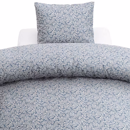Hulda Blå Bäddset Enkeltäcke Borganäs of Sweden 150x210