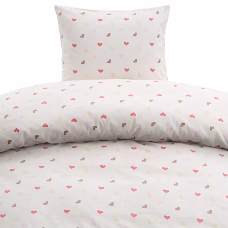 Hjärtrud Beige Bäddset Enkeltäcke 150x210