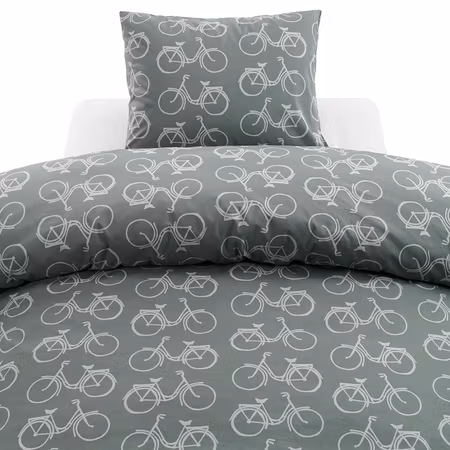 Bäddset Cykel Grön Enkeltäcke 150x210
