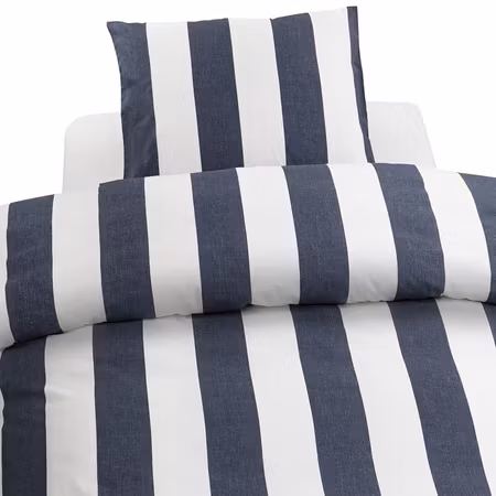 Bäddset Block Stripe Blå 150x210 cm
