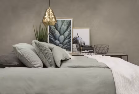 Washed Grön Bäddset Dubbeltäcke 220x210