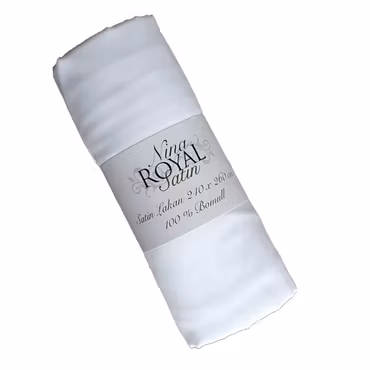 Lakan Satin Vit Dubbelsäng 240x260 Nina Royal