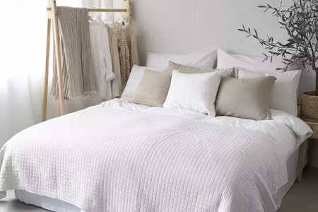 Överkast Vit Enkelsäng 150x250