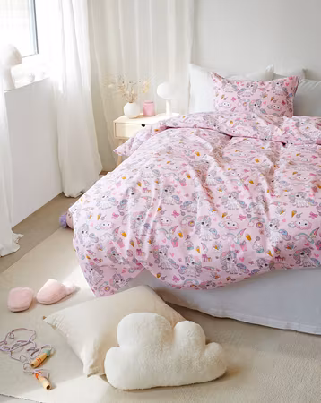 Enhörning Rosa Bäddset  150x210