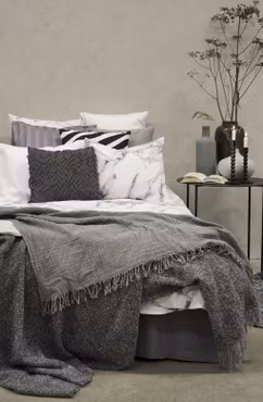 Marmor Vit Bäddset Enkeltäcke 150x210