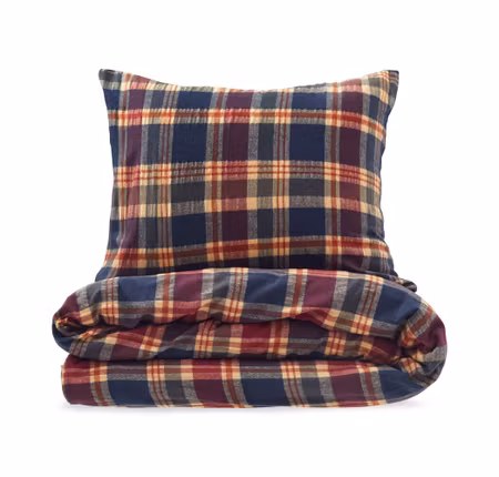 Bäddset Mellbyn Flanell Rutigt Marin 150x210 Lord Nelson