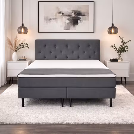 Kontinentalsäng Deluxe Smålandsbädden Paketpris med gavel. Medium+Medium