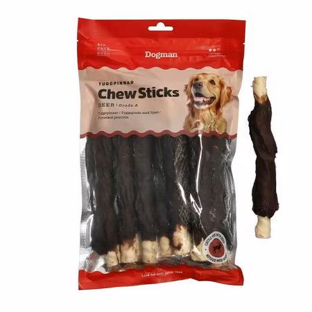 Tuggpinnar med hjort 20cm 10p M