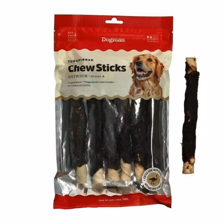 Tuggpinnar med Struts -  Ostrich 20cm 10p M