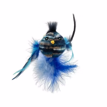 Leksak Fuzzy fågel Blå 9cm