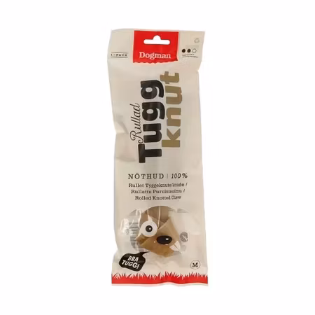 Tuggknut rullad Brun M 22cm