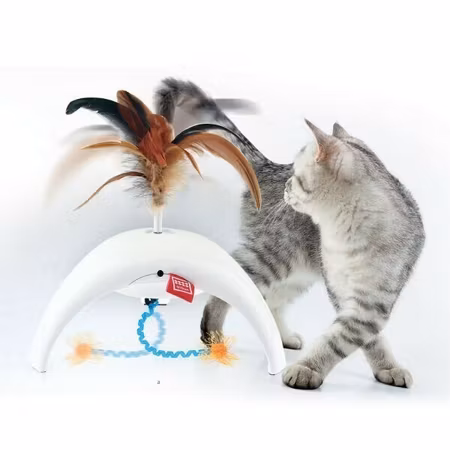 GiGwi Leksak Feather Spinn PetDroid Vit 18cm