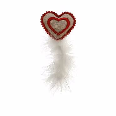 Leksak Valle hjärta med fjäder Flerfärgad 20cm