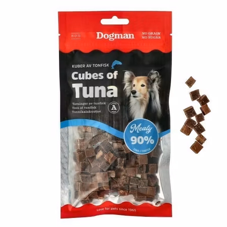 Cubes of tuna