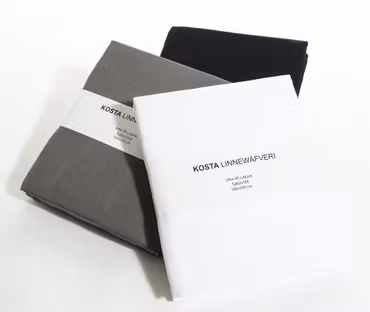 Dra på lakan Satin Mörkgrå Kosta Linnewäfveri