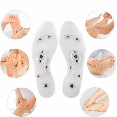 5-Pack Skoinlägg med massage, akupressur & magnetterapi