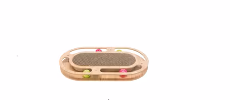 Aktivetetsleksak med utbytbar pappklös, trä, 46 × 4 × 25 cm