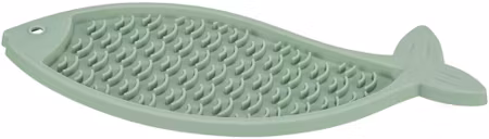 Lick'n'Snack platta, fisk, silikon, 28 cm, sage