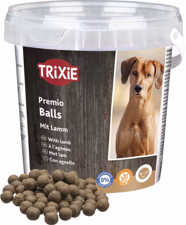 PREMIO Trainer Snack Balls m. lamm, 500g plasthink
