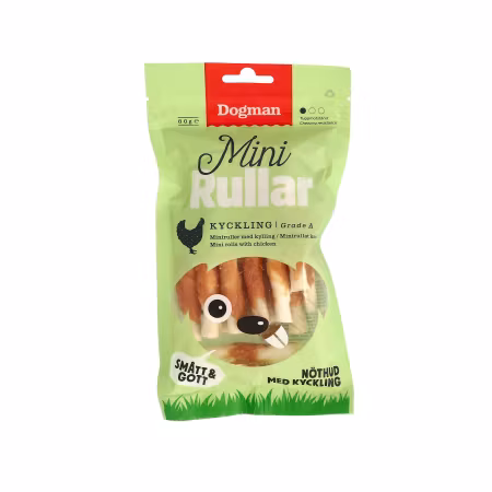 Minirullar med Kyckling Vit 80g