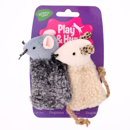 Kattleksak Möss med Repsvans 2p Flerfärgad