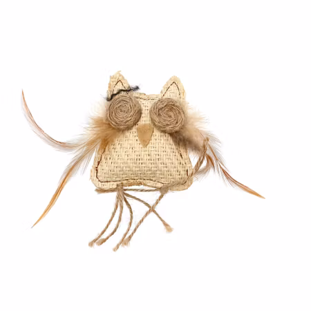 Kattleksak Natural Uggla Jute Brun